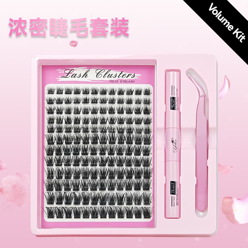 12 rows, 120 clusters [Volume Kit] voluminous eyelashes + tools