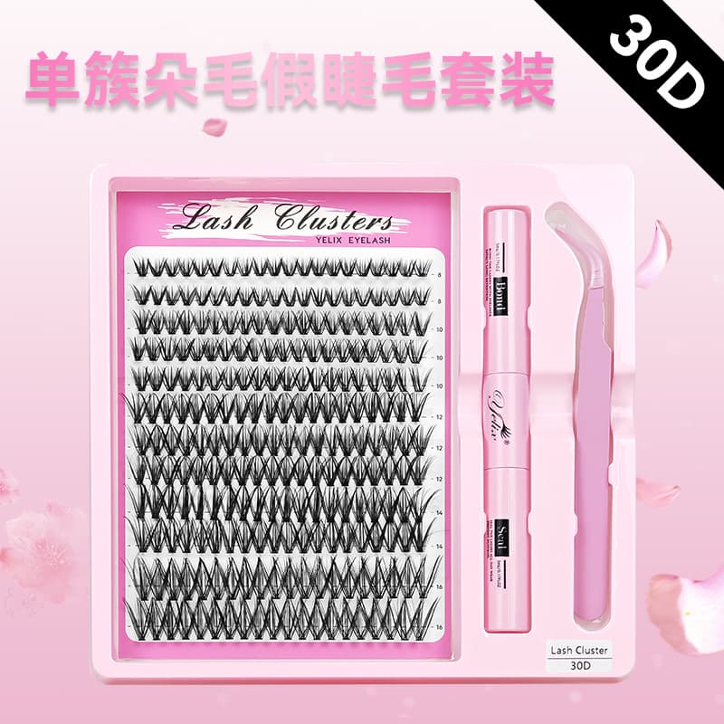 12 rows, 240 clusters [30D] eyelashes + tools