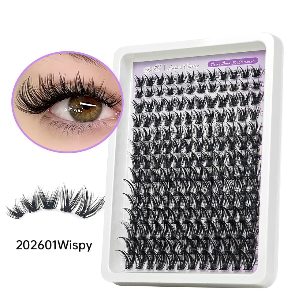 14 rows, 168 clusters [C - Wispy ] eyelashes