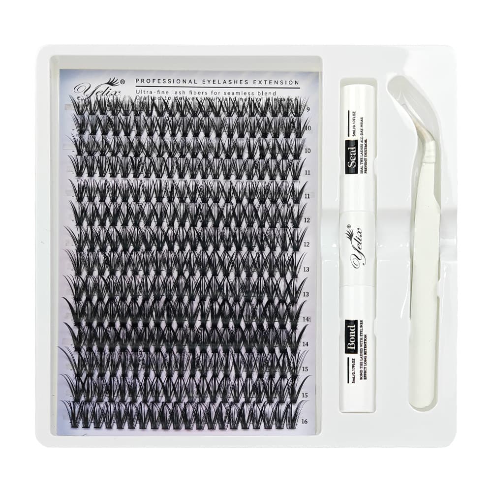 14 rows, 280 clusters [40D] eyelashes + 2 tools