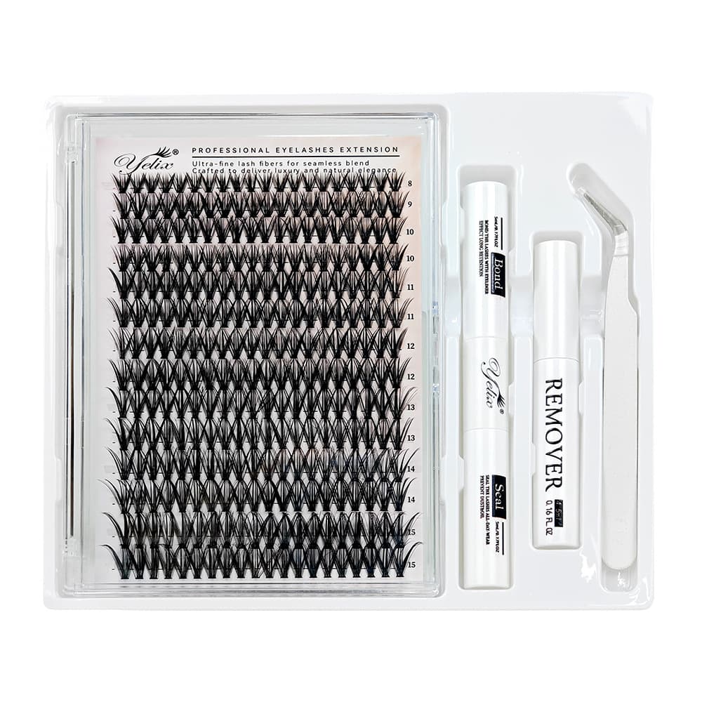 14 rows, 280 clusters [30D] eyelashes + 3 tools