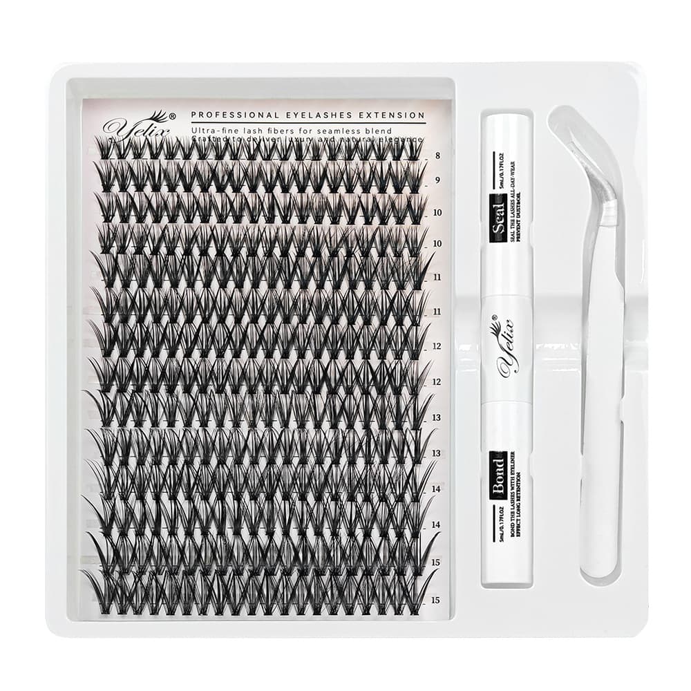 14 rows, 280 clusters [30D] eyelashes + 2 tools