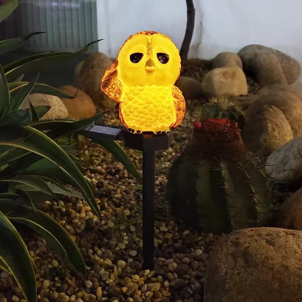 Cute Solar Owl Garden Light – Waterproof Outdoor Decorative LED Statue for Pathways & Yard