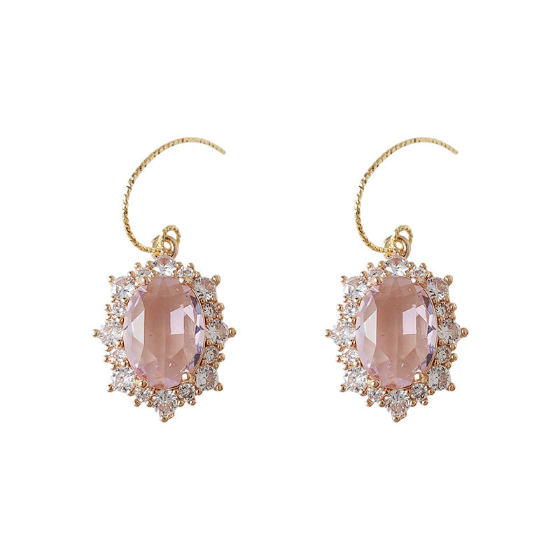 Pendientes vintage de joyería pesada con circonitas de colores, estilo occidental exagerado y retro, elegantes pendientes de inspiración palaciega ligera. - Image 5