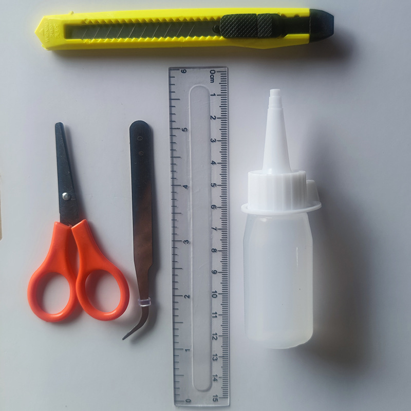 4 tools + 1 alcohol glue