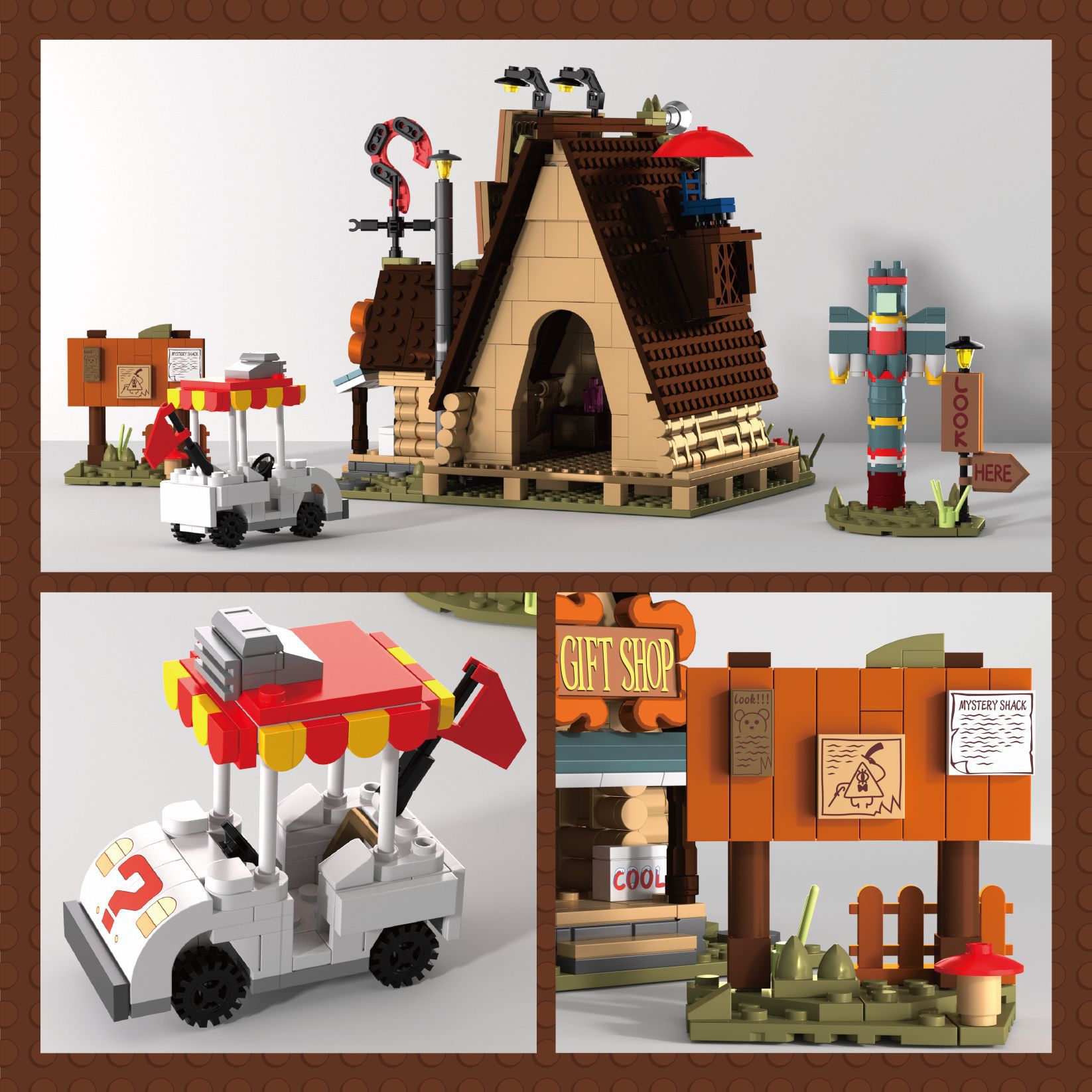 Strange and mysterious cottage town architectural model - Image 2