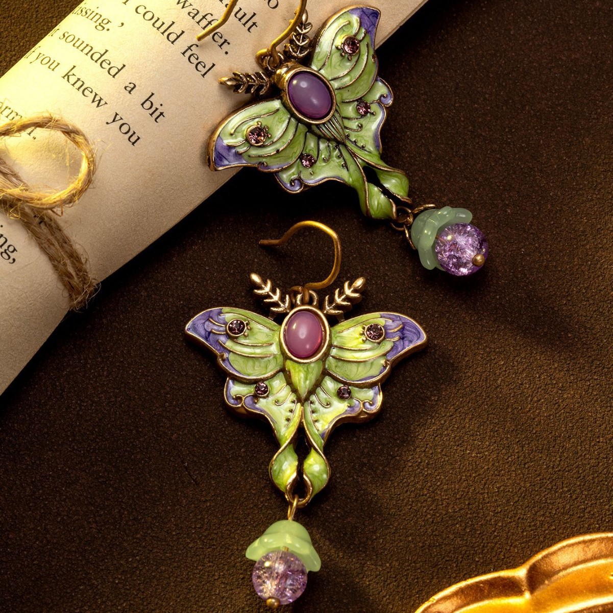 Pendientes de mariposa esmaltada adorables, de estilo dulce y a la moda, con diseño vintage y exclusivo, versátiles para cualquier ocasión. - Image 2