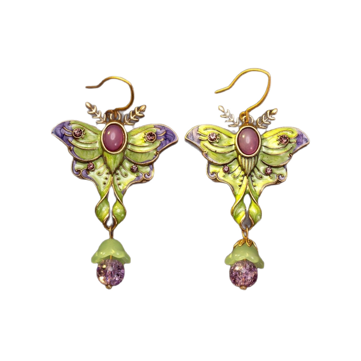 Pendientes de mariposa esmaltada adorables, de estilo dulce y a la moda, con diseño vintage y exclusivo, versátiles para cualquier ocasión. - Image 5
