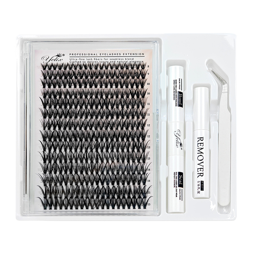 14 rows, 280 clusters [30D] eyelashes + 3 tools