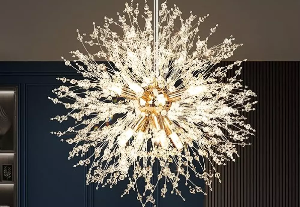 crystal globe chandelier